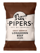Pipers Gluten-Free Great Berwick Longhorn Beef Crisps Multi-Pack | 24 x 40g