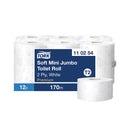 Tork T2 2 Ply Mini Jumbo Premium Toilet Roll Pack 12's {110254}