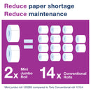 Tork T2 2 Ply Mini Jumbo Premium Toilet Roll Pack 12's {110254}