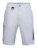 Flex Workwear Shorts White/ Grey ALL SIZES