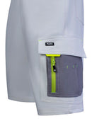 Flex Workwear Shorts White/ Grey ALL SIZES