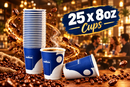 8oz Blue & White Double Walled Lavazza Cup - Single Unit (25's)