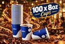 8oz Blue & White Double Walled Lavazza Cup - Single Unit (25's)
