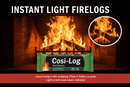 Cosi-Log Individually wrapped log made from wax impregnated wood waste | 1 x 12 Pack