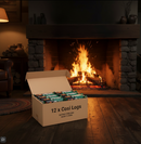 Cosi-Log Individually wrapped log made from wax impregnated wood waste | 1 x 12 Pack