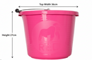 Red Gorilla Premium Builder's Bucket | 14 litre, 3 Gallon | 1 x Pink