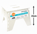 Kingfisher Fold Away Step Stool Cream/ Off White 21cm