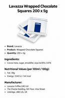 Lavazza Dark Chocolate Squares 200's
