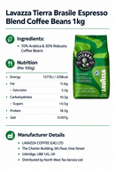 Lavazza Tierra Brasile Premium Blend Coffee Beans 1kg (Green)