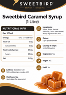 Sweetbird Caramel Coffee Syrup 1litre (Plastic)
