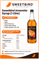 Sweetbird Amaretto Coffee Syrup 1 litre (Plastic)