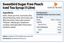 Sweetbird Sugar Free Peach Iced Tea Syrup 1litre (Plastic)