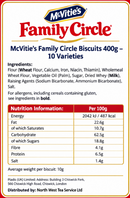 Mcvitie's Family Circle Biscuits 400g 10 Varieties Pack
