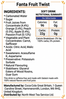 Fanta Fruit Twist Soft Drink 330ml Can (Pack of 24)