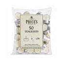 Prices White Tealights Bag(50)