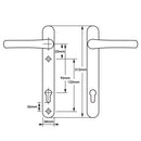 Securit UPVC Keyed Door Handle White (122mm x 92mm) | Front & Back