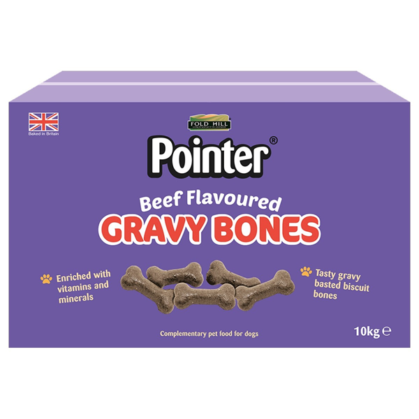 Fold Hill Pointer Gravy Bones Beef Flavoured 10kg - UK BUSINESS SUPPLIES