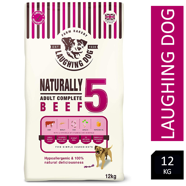 Laughing Dog Naturally 5 Beef Complete 12kg - UK BUSINESS SUPPLIES