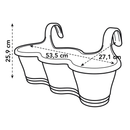 Elho Corsica Easy Hanger Trio Anthracite Planter {100% recyclable}