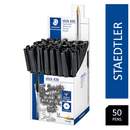 Staedtler Stick 430 Ballpoint Pen Medium Black (Pack of 50) 430-M9