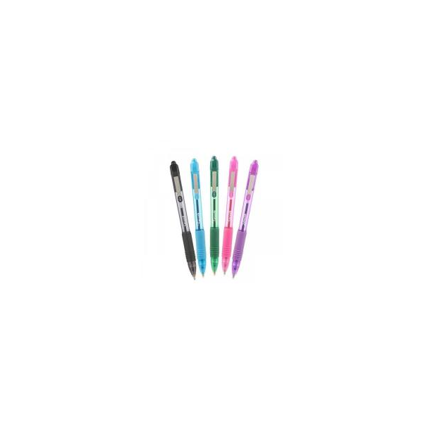 Zebra Z-Grip Smooth Rectractable Ballpoint Pen 1.0mm Tip Assorted Colours (Pack 5)