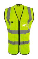 Beeswift Womens Hi-Vis Exec Waistcoat Yellow ALL SIZES
