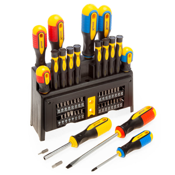 X-Trade 50 Piece Screw Driver Set | Workshop Display Unit | 1 x 50 Pie ...