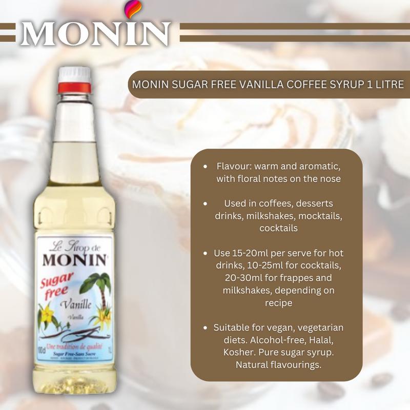 Monin - Vanilla Vanille Syrup - 250Ml
