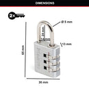 Master Lock Aluminium Combination Padlock 30Mm 630EURD