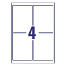 Avery Weatherproof Shipping Label 4 Per Sheet (Pack of 100) L7994-25