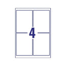 Avery Laser Label Heavy Duty 4 Per Sheet White (Pack of 80) L4774-20
