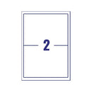 Avery Laser Label Heavy Duty 2 Per Sheet White (Pack of 40) L7068-20