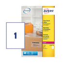 Avery Laser Parcel Label 1 Per Sheet Clear (Pack of 25) L7567-25