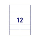 Avery Removable Labels 12 Per Sheet White (Pack of 300) L4743REV-25