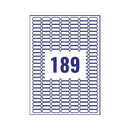 Avery Laser Mini Labels 25.4x10mm 189 per sheet White (Pack of 4725) L4731REV-25