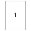 Avery Ultra Heavy Duty Waterproof Labels 209x291mm Pack of 20 B4775-20