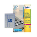 Avery Laser Label H/Duty 48 Per Sheet Silver (Pack of 960) L6009-20