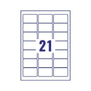 Avery Laser Address Labels 21 Per Sheet Clear (Pack of 525) L7560-25