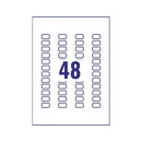 Avery Laser Mini Labels 22x12mm 48 Per Sheet Clear (Pack of 1200) L7553-25
