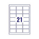Avery Inkjet Address Labels 21 Per Sheet Clear (Pack of 525) J8560-25