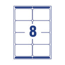 Avery Ultragrip Laser Parcel Labels 99.1x67.7mm 8 Per Sheet White (Pack of 320) L7165-40