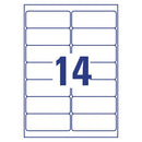 Avery Laser Labels Recycled 14 Per Sheet Wht (Pack of 1400) LR7163-100