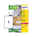 Avery Laser Labels Recycled 1 Per Sheet White (Pack of 100) LR7167-100
