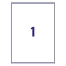 Avery Laser Labels Recycled 1 Per Sheet White (Pack of 100) LR7167-100