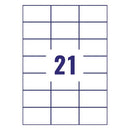 Avery Ultragrip Multipurpose Labels 70x42.3mm 21 Per Sheet White (Pack of 2100) 3652
