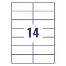 Avery Ultragrip Multipurpose Labels 105x42.3mm 14 Per Sheet White (Pack of 1400) 3653