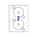 Avery White Full Face CD DVD Laser Label 2 Per Sheet (Pack of 50) L7676-25