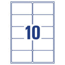 Avery Inkjet Label 99.1x57mm 10 Per Sheet White (Pack of 1000) J8173-100
