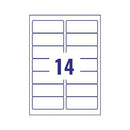 Avery Laser Labels 99.1x38.1 14 Per Sheet Clear (Pack of 350) L7563S