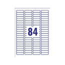 Avery Laser Labels 46x11.11mm 84 Per Sheet White (Pack of 2100)L7656-25